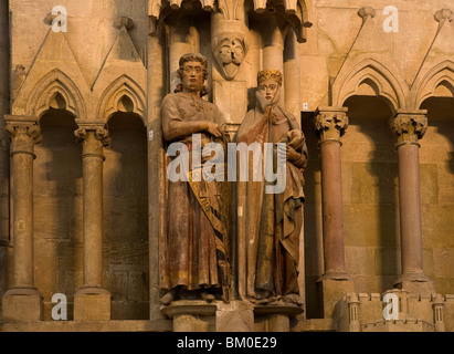 Sculptures de Eckard II et de l'Uta à Naumburg cathédrale, Cathédrale de Saint Pierre et Paul, Naumburg an der Saale, Saxe-Anhalt, Ge Banque D'Images