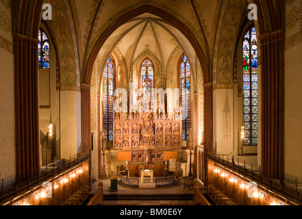 L'Brueggemann ou Bordesholmer autel à l'intérieur de la cathédrale de Schleswig, Schleswig, Schleswig-Holstein, Allemagne, Europe Banque D'Images