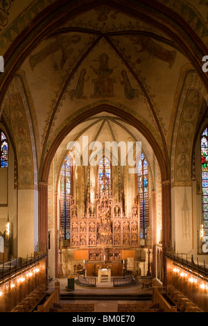 L'Brueggemann ou Bordesholmer autel à l'intérieur de la cathédrale de Schleswig, Schleswig, Schleswig-Holstein, Allemagne, Europe Banque D'Images