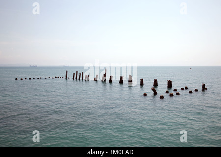 La mer Adriatique, à Durres, Albanie. Banque D'Images