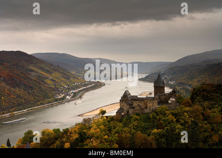 Château Stahleck, Bacharach, Rhin, Rhénanie-Palatinat, Allemagne, Europe Banque D'Images