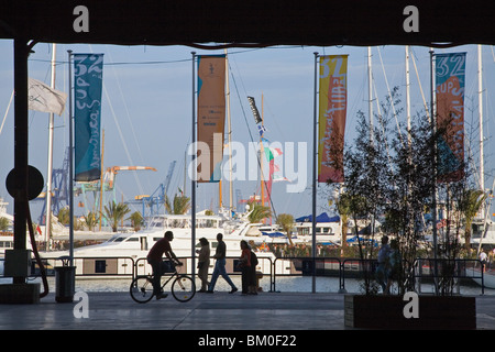 Port de plaisance, United Internet Team Germany, Americas Cup 2007, Valencia, Espagne Banque D'Images