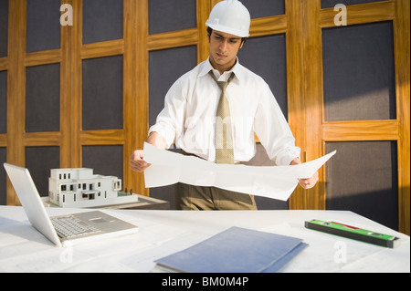 Un plan d'architecte Banque D'Images