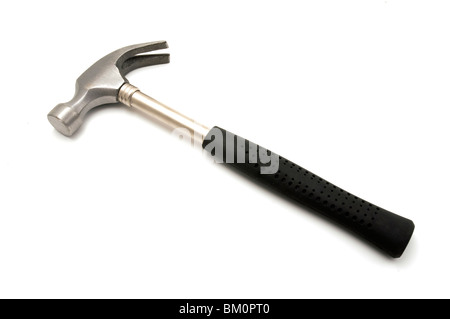 Claw hammer sur fond blanc Banque D'Images