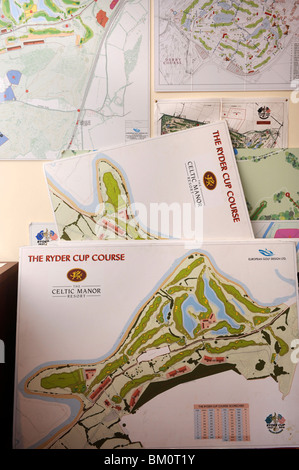 Les plans pour la Ryder Cup 2010 au Celtic Manor Resort Wales Open 2008 Banque D'Images