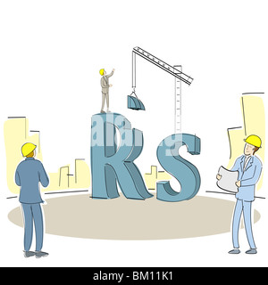 Les travaux de construction dans une ville Banque D'Images