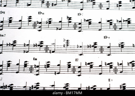 La page de notes de musique Banque D'Images