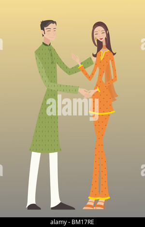 Couple romancing Banque D'Images