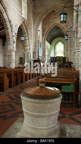 Royaume-uni, Angleterre, Herefordshire, beaucoup Marcle, St Bartholomew's Church interior Banque D'Images