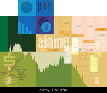 Représentation illustrative de stock trading Banque D'Images