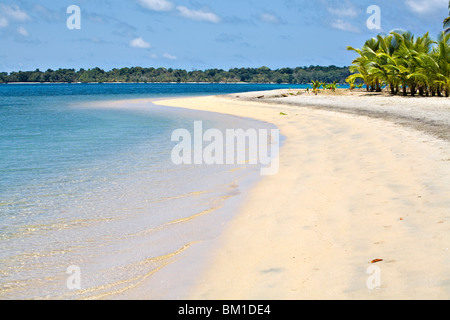 La plage de Boca del Drago, Colon Island (l'Île de Colon), province de Bocas del Toro, PANAMA, Amérique Centrale Banque D'Images