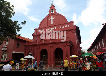 L'Église du Christ dans la ville historique de Malacca, ou Melaka, Malaisie. Banque D'Images