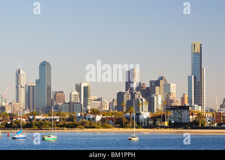 Toits de Melbourne, vu de St Kilda, Melbourne, Victoria, Australie, Pacifique Banque D'Images