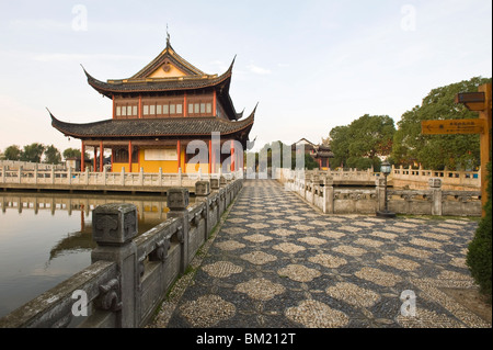 Temple Quanfu, Zhouzhuang, Jiangsu, Chine Banque D'Images