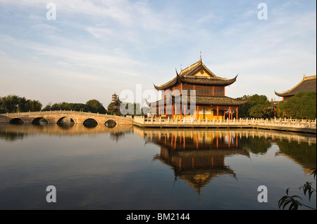 Temple Quanfu, Zhouzhuang, Jiangsu, Chine Banque D'Images