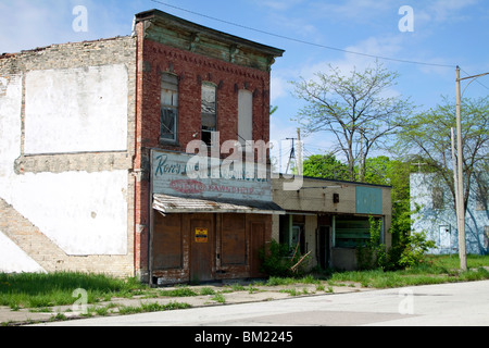 Abandonnée et bâtiments vacants Saginaw Michigan USA Banque D'Images