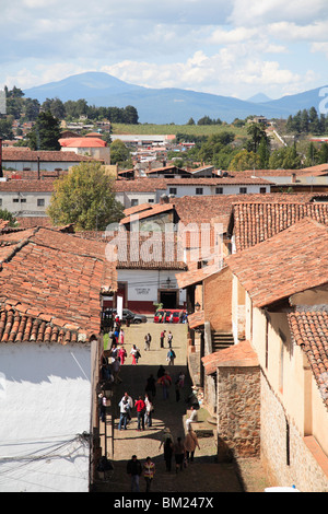 Toits, Patzcuaro, Michoacan, Mexique, Etat de l'Amérique du Nord Banque D'Images