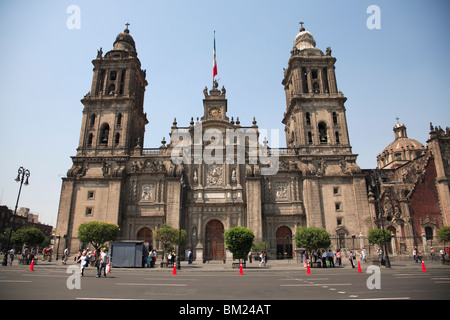 Cathédrale métropolitaine, Zocalo, Mexico, Mexique, Amérique du Nord Banque D'Images