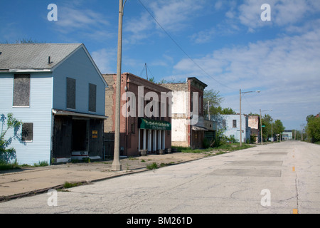 Des bâtiments abandonnés Saginaw Michigan USA Banque D'Images