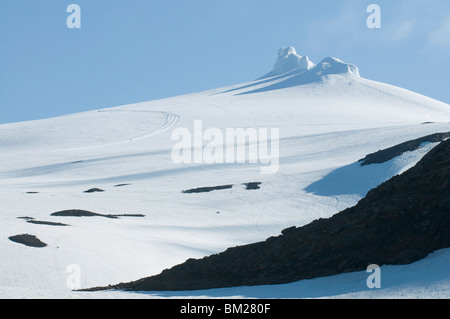 Paysage de montagnes couvertes de glace, Parc National Snaefellsjokull, Islande, régions polaires Banque D'Images