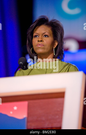 Michelle Obama lors des répétitions Banque D'Images