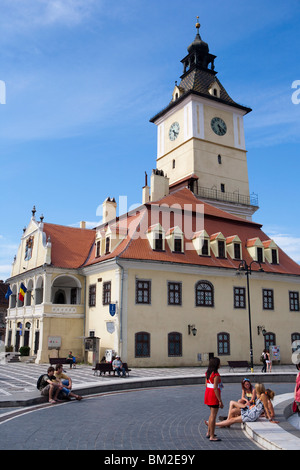 Musée historique de Brasov, la place Sfatului, Brasov, en Transylvanie, Roumanie Banque D'Images