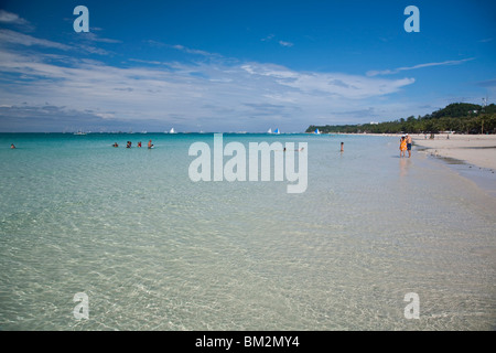 White Beach, Boracay, Aklan Banque D'Images