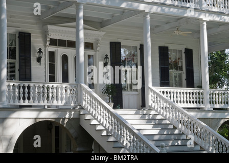 Belle maison historique à Beaufort, Caroline du Sud, USA Banque D'Images