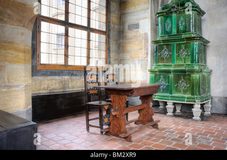 Vieux Palais Royal, Ludvik,aile - intérieur du château de Prague Banque D'Images