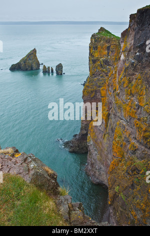 Vue sur la baie de Fundy, à l'extrémité de piste - Cape Cape Split Split, Nova Scotia, Canada Banque D'Images