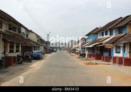 Maisons d'kalpathy palakad dans village du patrimoine culturel,Kerala, Inde Banque D'Images