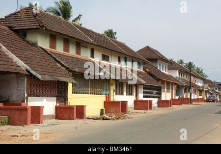 Maisons d'kalpathy palakad dans village du patrimoine culturel,Kerala, Inde Banque D'Images