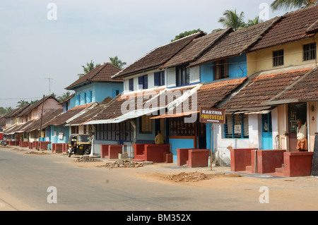 Maisons d'kalpathy palakad dans village du patrimoine culturel,Kerala, Inde Banque D'Images