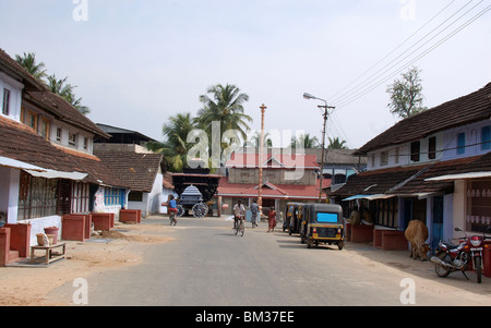 Maisons d'kalpathy palakad dans village du patrimoine culturel,Kerala, Inde Banque D'Images