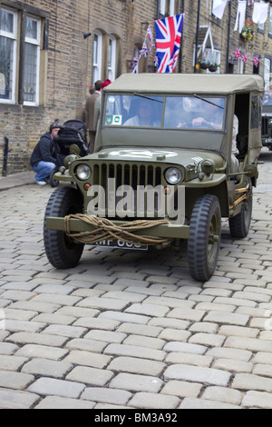 Véhicules sur l'affichage à Haworth 1940 week-end 2010 Banque D'Images