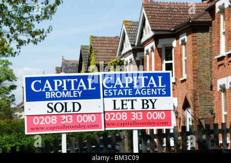 Des conseils d'agences immobilières à Bromley, dans le sud de Londres Banque D'Images