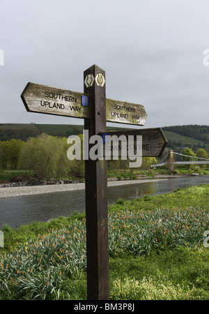 Façon des hautes terres du sud au bord de la rivière Tweed près de melrose ecosse mai 2010 Banque D'Images