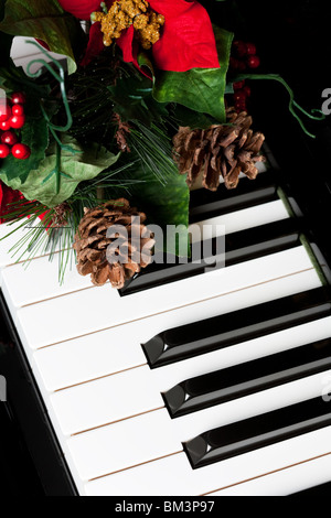 Touche Piano gros plan Banque D'Images