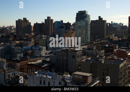 Rues de la région de Lower East Side de Manhattan à New York City Banque D'Images