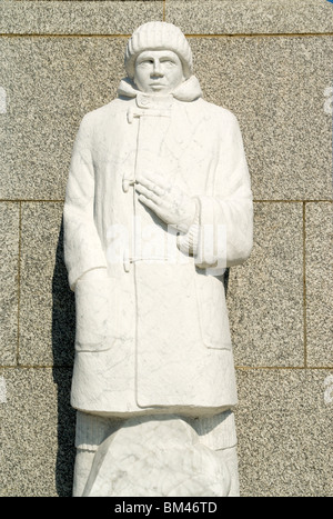 Close up detail of merchant seamans monument aux morts de Glamorgan swansea Pays de Galles du sud Banque D'Images