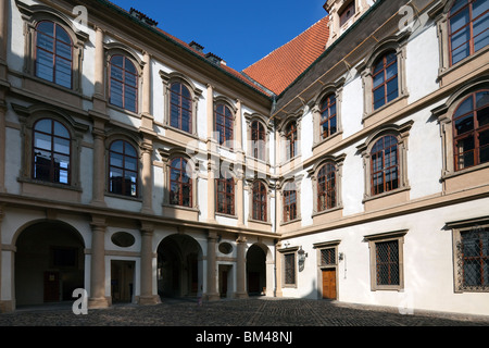 Cour du palais Wallenstein, Petit Quartier, Prague, République Tchèque Banque D'Images