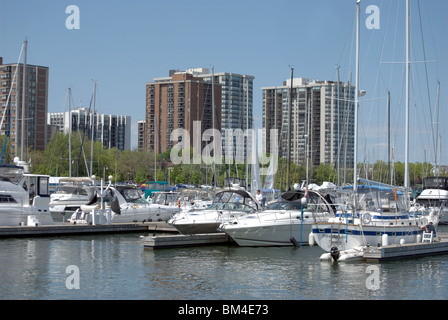 Bronte, Marina de l'avant-port à Oakville, Ontario, Canada Banque D'Images