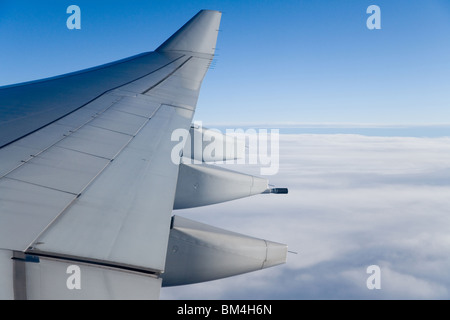 Aile d'avion close up shot Banque D'Images