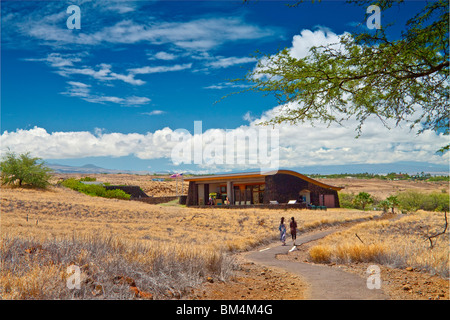 Centre de visiteurs à Puukohola Heiau National Historic Site, de Kohala, Big Island, Hawaii, USA Banque D'Images