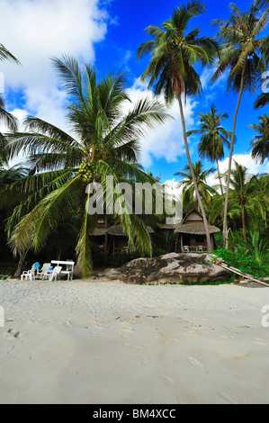 Cabines de plage Ko Kood Banque D'Images