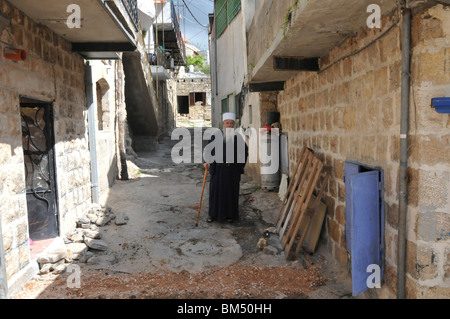 Israël, la Galilée, le village druze de Peki'in homme Druzes en costume traditionnel Banque D'Images