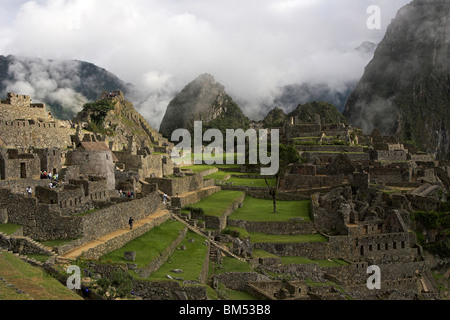 Le Machu Picchu, ancienne cité perdue des Incas, le Pérou, Amérique du Sud' Banque D'Images