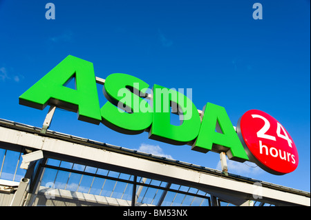Supermarché Asda sign, Angleterre, Grande-Bretagne, Royaume-Uni Banque D'Images