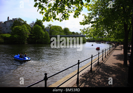 Chemin de Randonnée rivière Dee Chester England UK Royaume-Uni UE Union Européenne Europe Banque D'Images