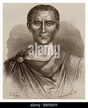 Gaius Julius Caesar (près de 100 avant J.-C. - 44 av. J.-C.) : général romain, écrivain et dirigeant politique qui a conquis la Gaule. Banque D'Images